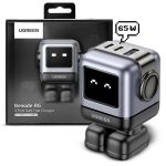Cargador Ugreen Nexode 65W Adaptador De Corriente Robot GaN