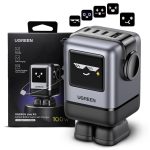 Adaptador Cargador Ugreen 100w Robot 4 En 1 GaN Estación de Carga