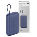 Power Bank Xiaomi 20000 mAh 33W Tipo C Cable Integrado Azul