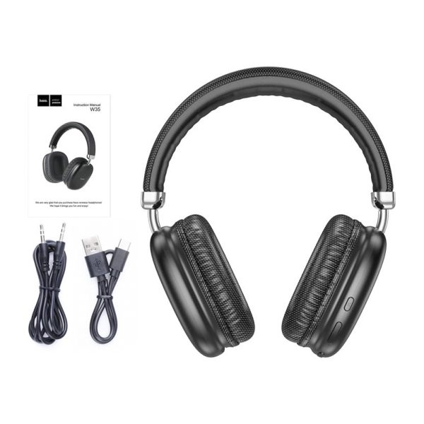 Audifonos Hoco W35 Hifi Premium Bluetooth Diadema Negro - Imagen 3