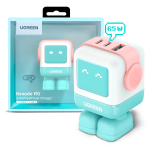 Cargador Ugreen Nexode 65W Adaptador De Corriente Robot GaN Celeste