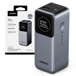 Power Bank Ugreen 12000 Mah 100w Para Laptop Pantalla Led Plateado