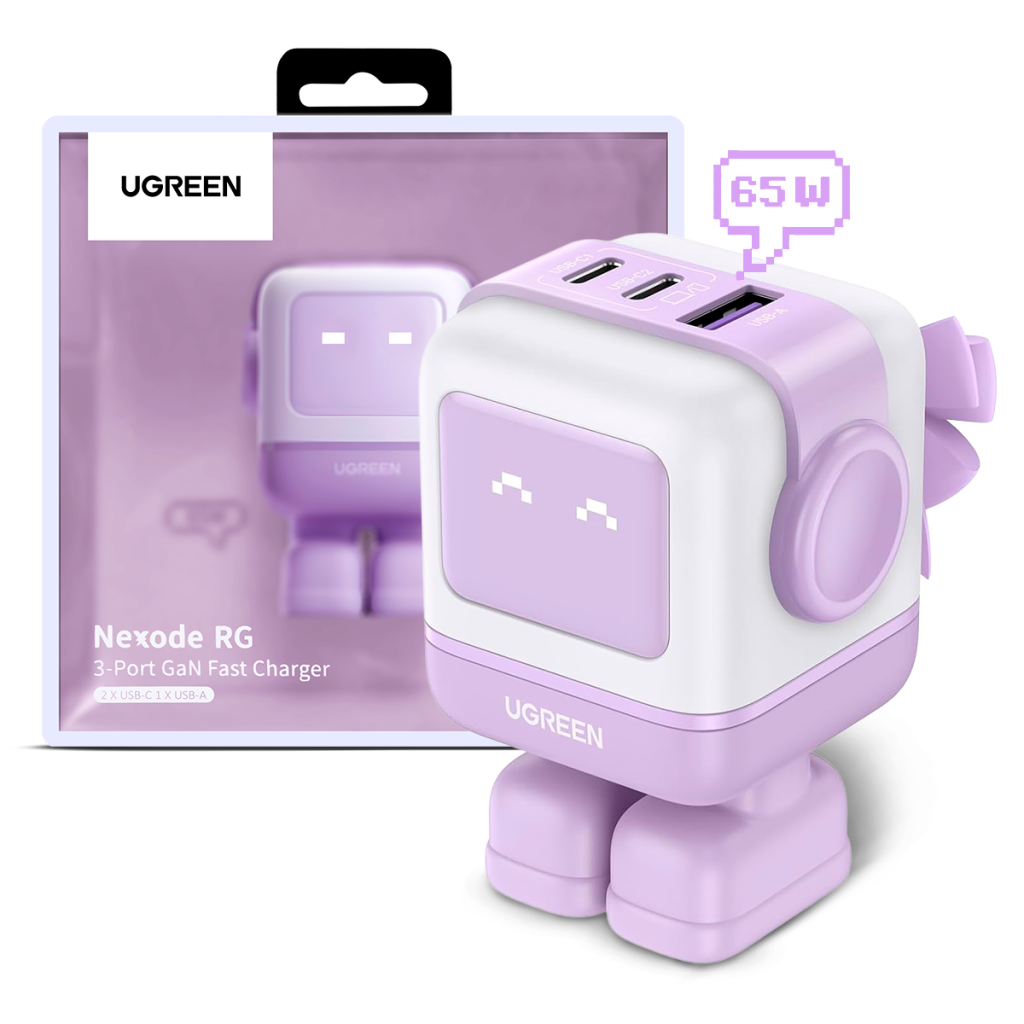 Cargador Ugreen Nexode 65W GaN Rosa
