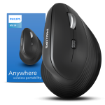 Mouse Vertical Philips M614 Wireless 2.4Ghz Ergonomico Negro
