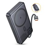 Power Bank Magnetico Hoco Q44 10000 mAh 20W Cable Integrado Gris Oscuro