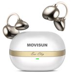 Audifonos Movisun Open Ear Clip Tactil 17 Horas Arete Blanco