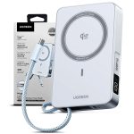 Power Bank Magnetico Ugreen 10000 Mah Qi2.2 25w Tipo C 30w Celeste Claro