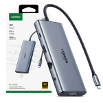 Hub Ugreen 11 En 1 Tipo C Hdmi & Rj45 Estacion De Expansión Gris