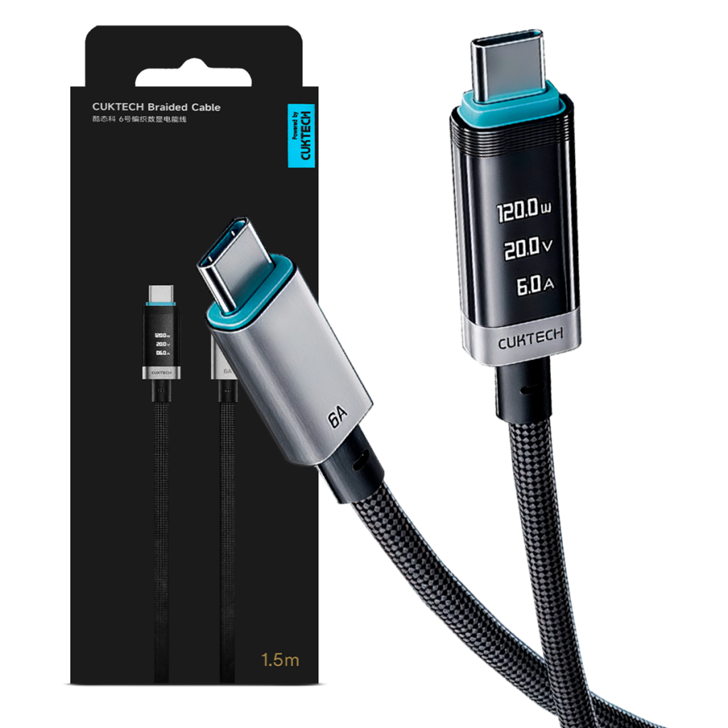 Cable Tipo C 240W Cuktech 6A 1.5m