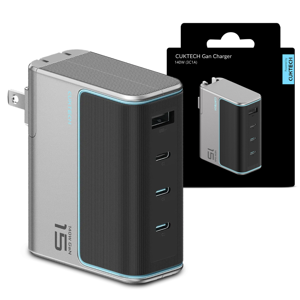 Cargador Cuktech 140W 3C1A Gris