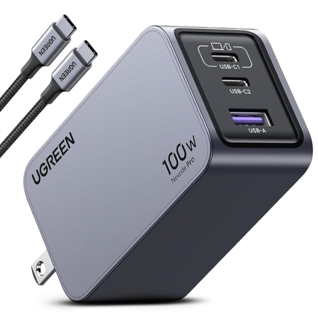 Cargador Ugreen Tipo C X757 de 100W 3 en 1 con Cable USB-C